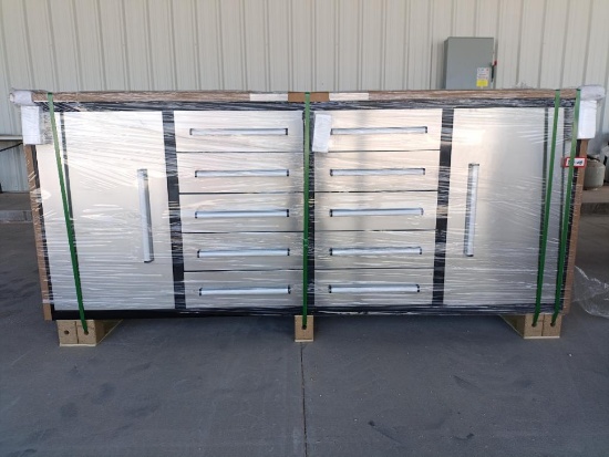Unused 7Ft 10 Drawers Stainless Steel Workbench