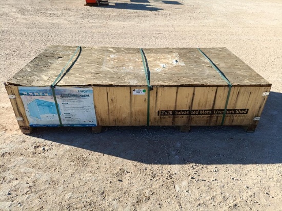 Unused EINGP 12Ft x 20Ft Galvanized Metal Livestock Shed