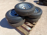 (5) Unused Trailer Wheels w/Tires 225/75 R 15