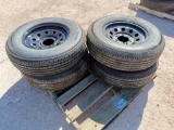 (4) Unused Trailer Wheels w/Tires 225/75 R 15