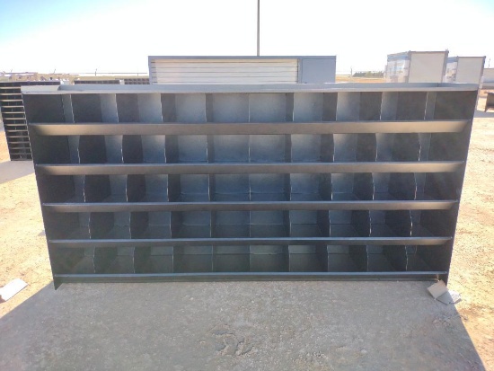 Unused 10Ft (50 Bin) Metal Bolt Bin
