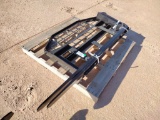 Unused Skid Steer Fork Attachment w/ 60