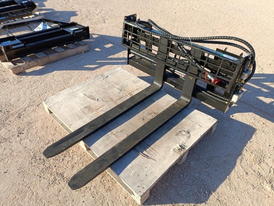 Unused SA-ZD Hydraulic Pallet Forks (Skid Steer Attachment)