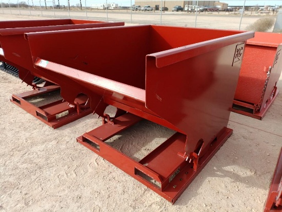 Unused 2 CY. Self Dumping Hopper w/Fork Pockets