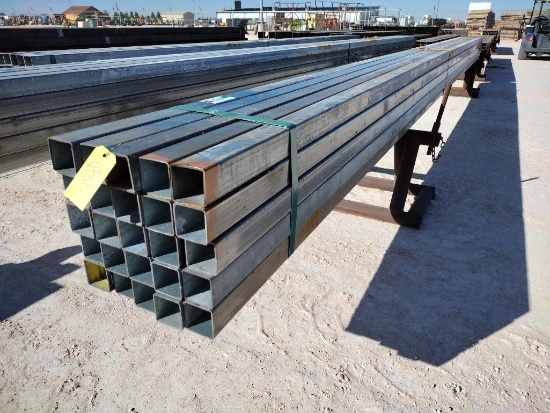 (25) pcs of 2 1/2" Galvanized Square Tubing