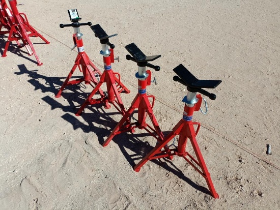 (4) Unused Folding Pipe Stands