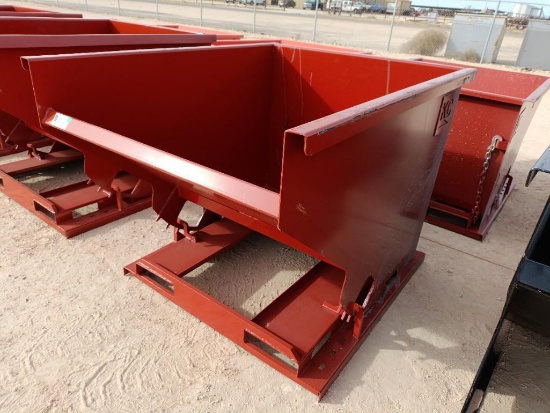 Unused 2 CY. Self Dumping Hopper w/Fork Pockets