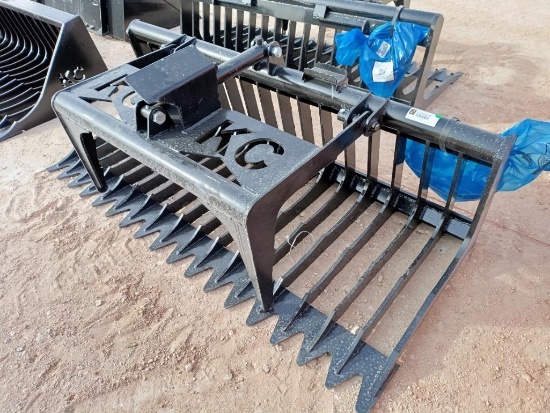 Unused KC Single Cylinder 76" Skeleton Grapple Bucket