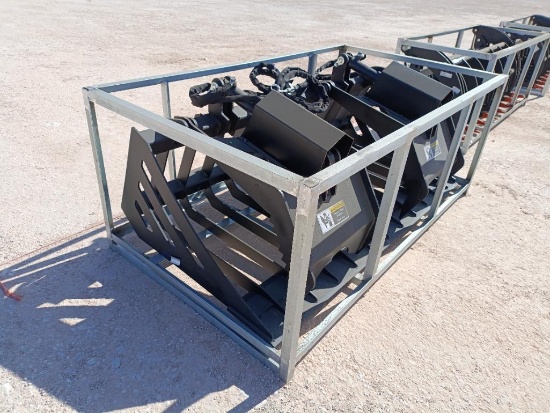 Unused 72" Double Hydraulic Cylinder Rock/Brush Grapple Bucket