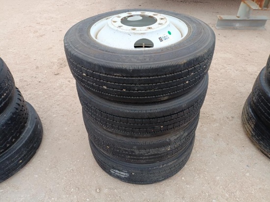 (4) Truck Wheels/Tires 255/70 R 22.5