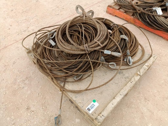 Pallet of Misc Cable, Misc Wire Rope Choker Slings