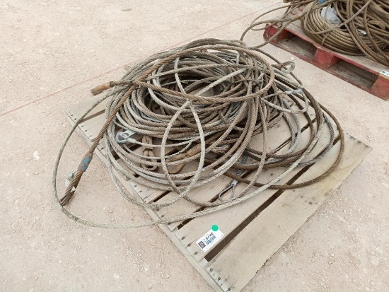 Pallet of Misc Cable, Misc Wire Rope Choker Slings