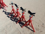(4) Unused Folding Pipe Stands