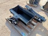 Unused (1) 3T Hydraulic Tilt Bucket, (1) 3T Hydraulic Thumb Clamp