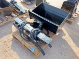 Unused (1) 5T Hydraulic Tilt Bucket, (1) 5T Hydraulic Thumb Clamp