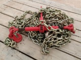(5) 20ft Chains (1) Ratchet Binder