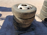 (4) Truck Wheels/Tires 255/70 R 22.5