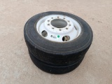 (2) Truck Wheels/Tires 255/70 R 22.5