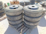(8) Unused Gooseneck Wheels w/Tires 235/75 R 17.5