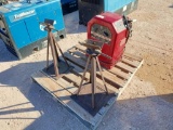 Lincoln AC/DC ARC Welder w/(2) Pipe Stands