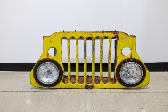 Yellow Jeep Wrangler Grille