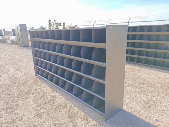 Unused 10Ft (50 Bin) Metal Bolt Bin