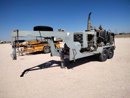 Power Swivel Unit on Gooseneck Trailer