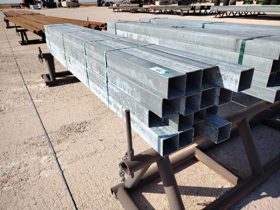 (16) pcs of 4" Galvanized Square Tubing