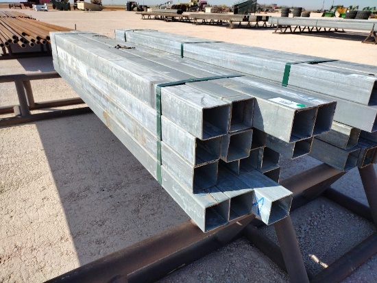 (16) pcs of 4" Galvanized Square Tubing