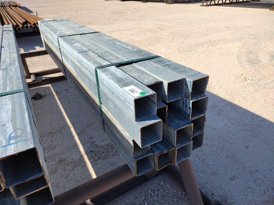 (16) pcs of 4" Galvanized Square Tubing