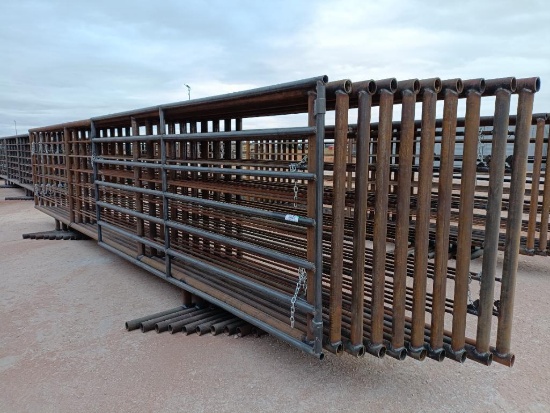 (10) 24Ft Free Standing Fence Panels (1) w/ 12Ft Gate
