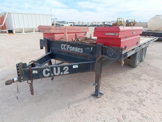 2012 CM Trailes 102"x16Ft Flatbed Bumper Pull Trailer w/(2) Toolboxes