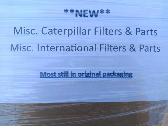 Pallet of Misc Caterpillar & International Filters & Parts