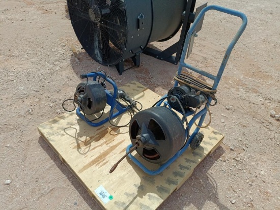 (2) Cable Drum Drain Sewer Machines