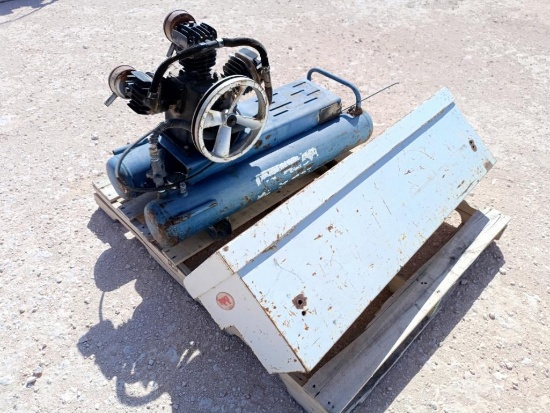 Twin Tank Air Compressor / Side Mount Toolbox
