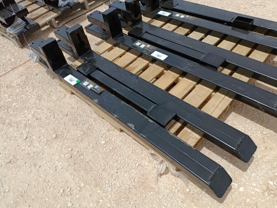 (1 Set) Unused Wolverine TF1-66-4000G 43'' Fork Extensions, For Skid Steer Bucket