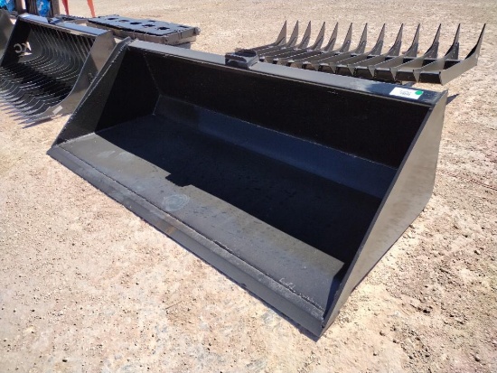 Unused 72 Skid Steer Bucket w/Single Blade