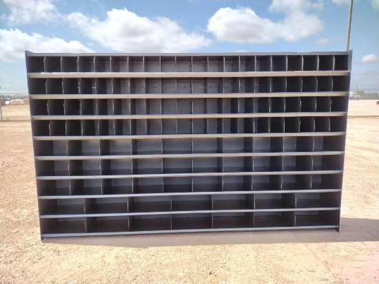 Unused 10Ft (124 Bin) Metal Bolt Bin
