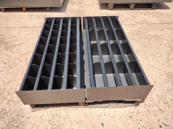 (2) 4Ft Unused Metal Bolt Bins