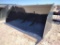 Unused 100'' Oversized Light Material Skid Steer Bucket w/Single Blade