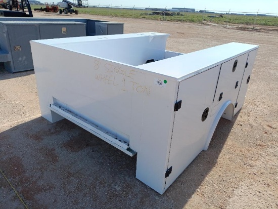 8ft Single Wheel 1 Ton Service Bed w/Trailer Hitch
