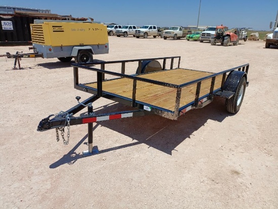 Unused 70"x12Ft Shop Built Single Axle Trailer ( Bill Of Sale Only )