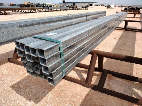 (25) pcs of 20Ft x 2 1/4" Galvanized Square Tubing