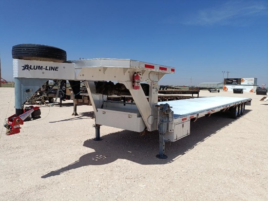 Alum-Line Gooseneck Trailer Tri Axle Single Wheel
