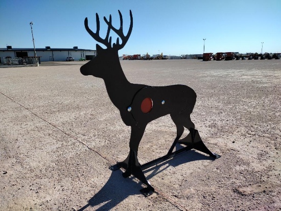 Unused 3/8'' AR500 Steel Deer Shooting Target w/Heart Flapper