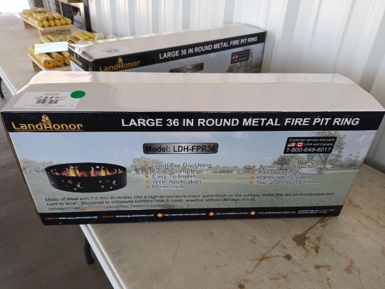 Unused Landhonor 36'' Round Metal Fire Pit Ring
