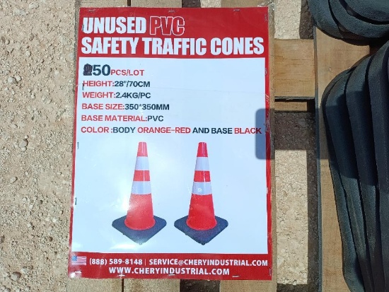 (50) Unused Safety Traffic Cones