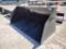 Unused 100'' Oversized Light Material Skid Steer Bucket w/Single Blade