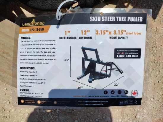 Unused Landhonor TP2-13-08D Skid Steer Tree Puller