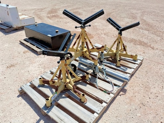 (3) Max-Jax Pipe Jack Stand, Submersible Water Pump